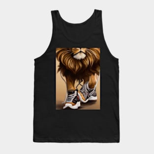 Lion wearing Sneakers Tank Top